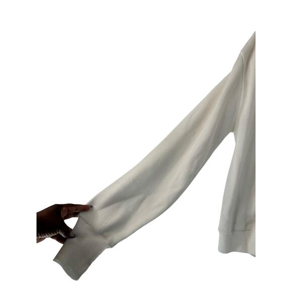 Izod Cardigan Men's Basic White Vintage Academia Preppy Button‎ Up Knit Medium - Picture 6 of 13